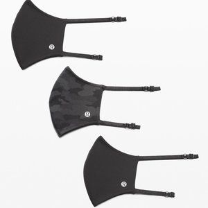 Lululemon Double Strap Face Mask, 3-pack black